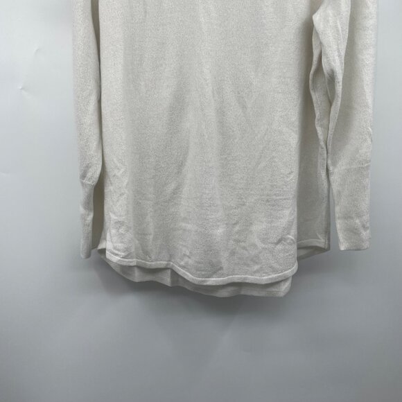 Apt.9 Womens Glitter Pullover Sweater Long Sleeve Ivory Size XL New - Picture 3 of 9